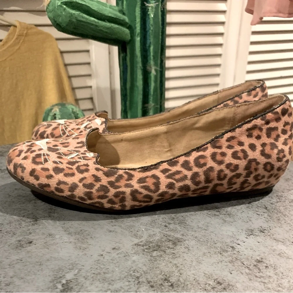 Cliffs by White Mountain Roar Leopard Print Slip On Ballet Flats 9 1/2 women’s